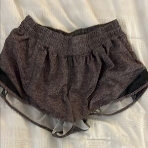 Women's Heathered Black Shorts- Hotty Hot 2.5